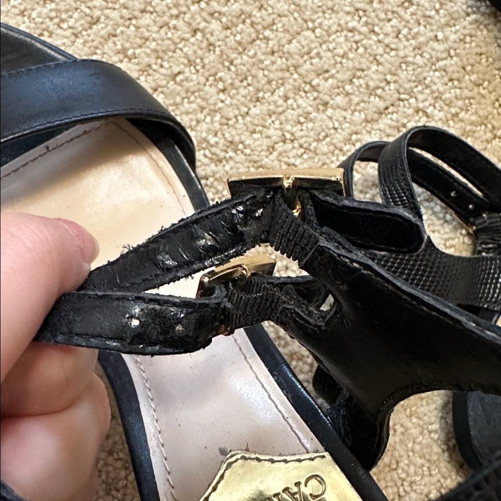 Vince Camuto Women's Black Strappy High Heels - Picture 6 of 6
